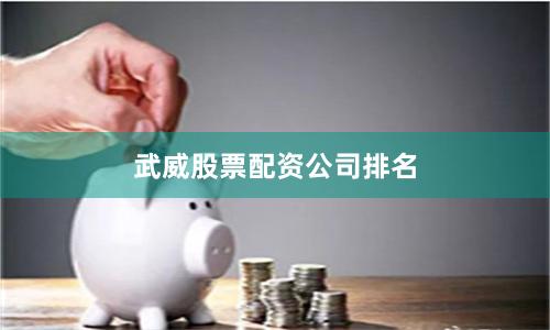 武威股票配资公司排名